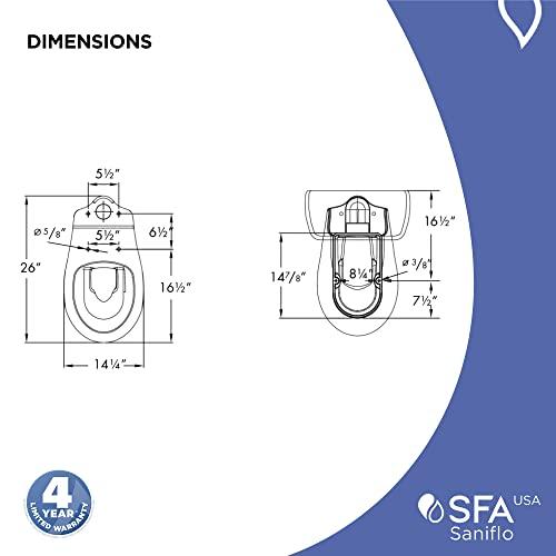 SANIFLO SANIFLO Elongated Toilet Bowl - Soft Close - Residential - White