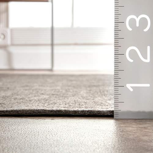 nuLOOM nuLOOM 6\' x 9\' Luxury Eco-Friendly Felt Rug Pad, 1/4\" Ultra Thick, Non-Slip Backing, Customizable Size, Hardwood, Carpet Tile, Vinyl, Linoleum, Made in USA, 100% Recycled Materials, Grey