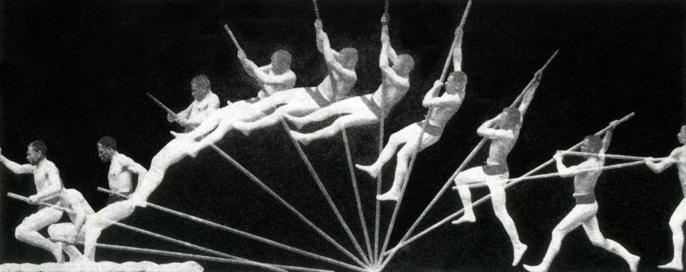 Posterazzi Man Pole Vaulting 1884 Poster Print by Science Source (36 x 24)