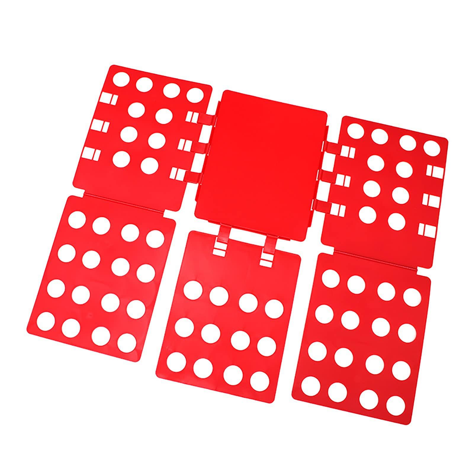 DOACT Clothes Folder, Shirt Folding Board Quick Easy to Fold Portable PP Material for Travel (Red)
