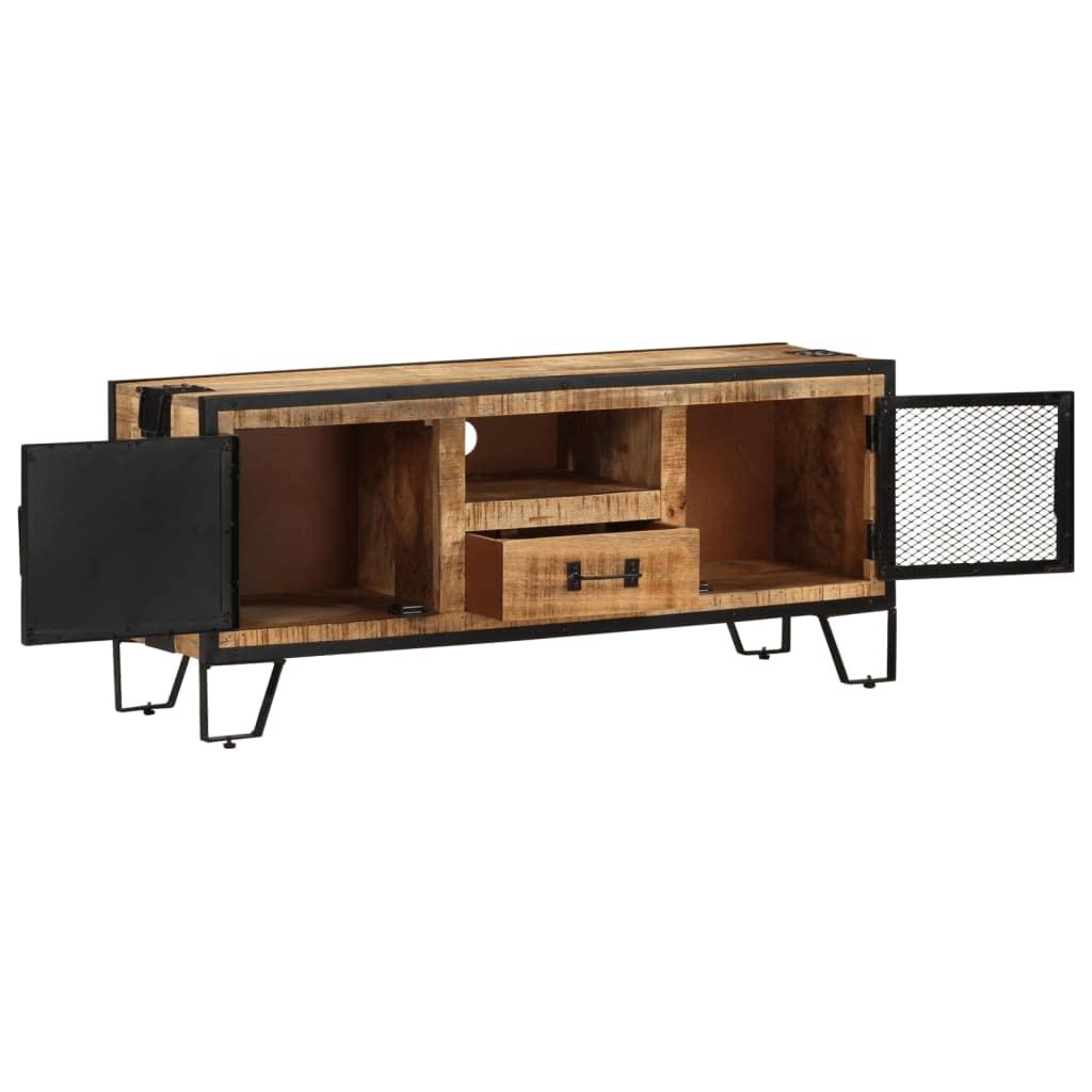 THOYTOUI THOYTOUI Hi-Fi Cabinet,Side Cabinet,Media Console Cabinet,Suitable for Living Room, Bedroom, Office,TV Cabinet 43.3\"x12.2\"x18.1\" Rough Mango Wood