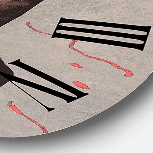 DesignQ DesignQ Modern wall clock \'Victory Sign with Man with Arm Raised\' Fantasy & Sci-Fi large wall clock for Kitchen decor