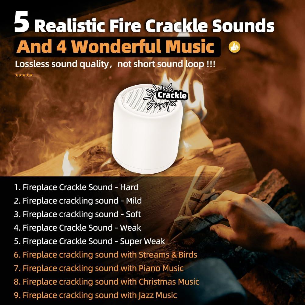 MSELTOS Fireplace Crackler Sound Box for Electric Fireplace with Remote Control, 2 in 1 Realistic Rechargeable Fire Crackling Sound Machine for Gas Fireplace, Fire Crackler Sound System, Fire Noise