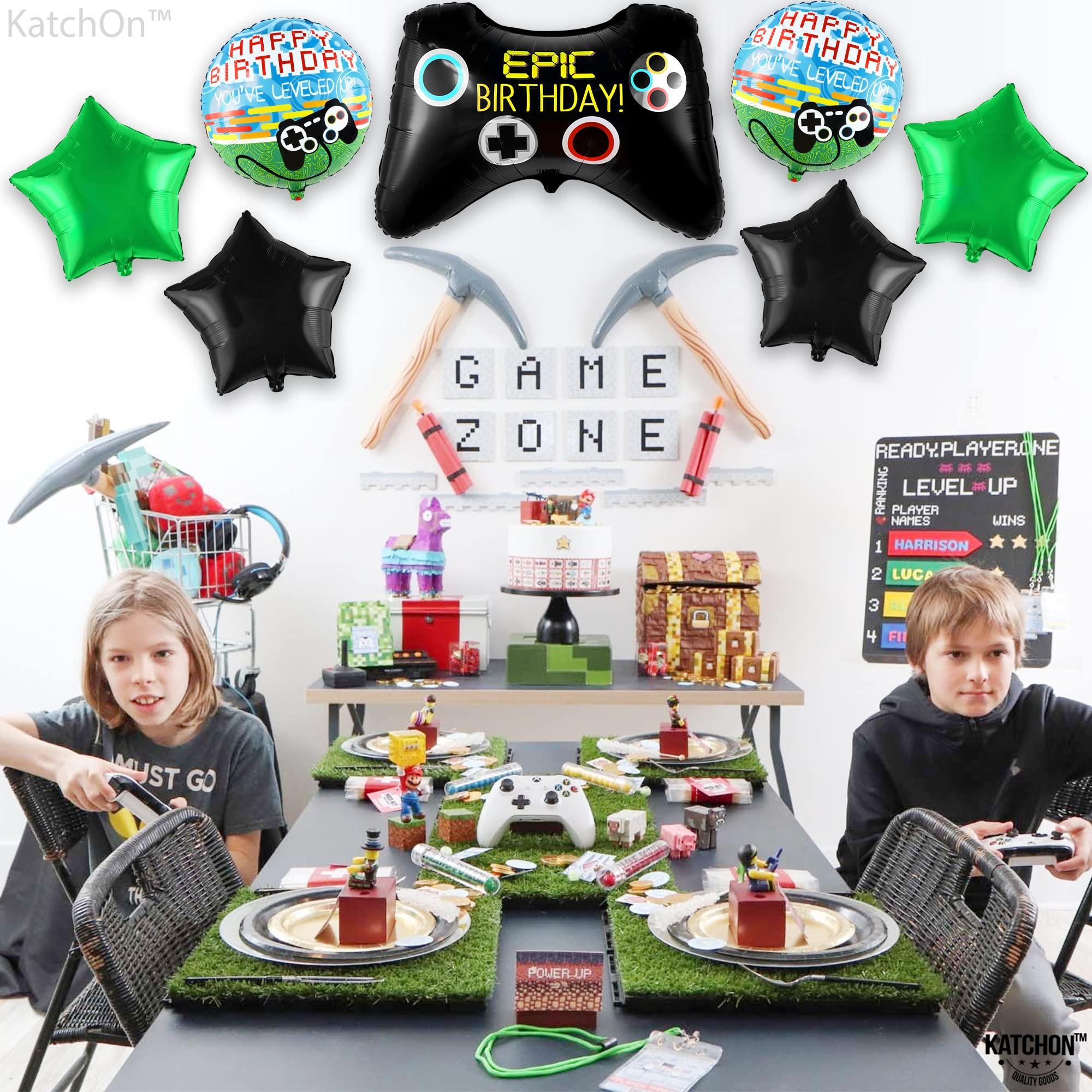 KatchOn KatchOn, Pack 7 Huge Video Game Balloons - Video Game Birthday Decorations | Gaming Balloons, Gamer Birthday Party Decorations | Gamer Birthday Balloons, Gamer Balloons, Level Up Birthday Decorations