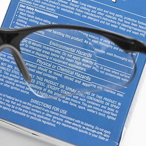 Elvex Delta Plus - WELRX500C15 RX-500C 1.5 Diopter Full Lens Magnifier Safety Glasses, Black Frame /Clear Lens