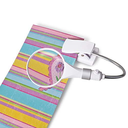 OttLite OttLite LED Clip & Freestanding Dual Magnifier Lamp - Adjustable Neck, Light for Crafting & Reading