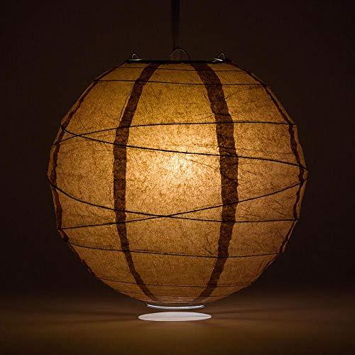 Quasimoon PaperLanternStore.com 12 Inch Brown Irregular Paper Lantern (10 PACK)