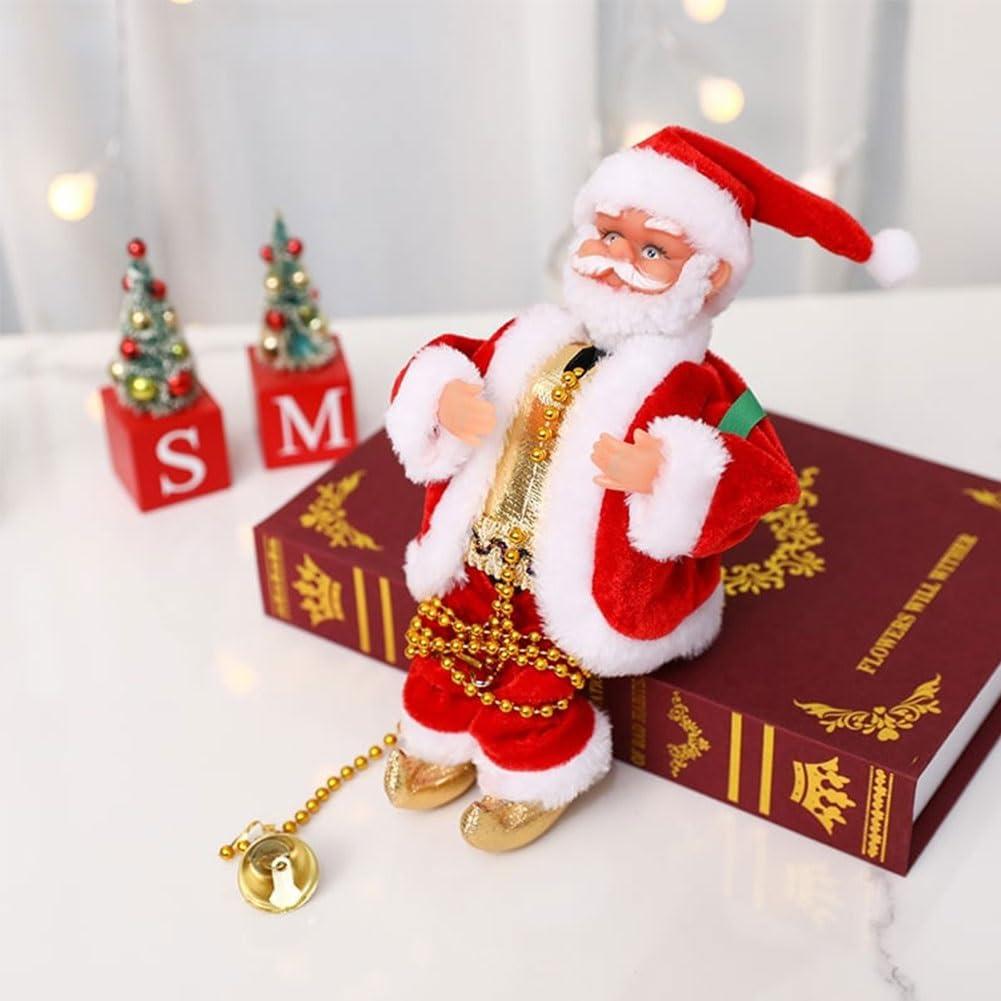 Utrum Climbing Santa on Chain, Santa Climbing Ladder to Christmas Tree, Santa Que Escala, Santa Que Sube Y Baja, Santa De La Cuerda, Climbing Santa Claus on Rope & Ladder Decoration, Xmas Ornament(A*1PC)