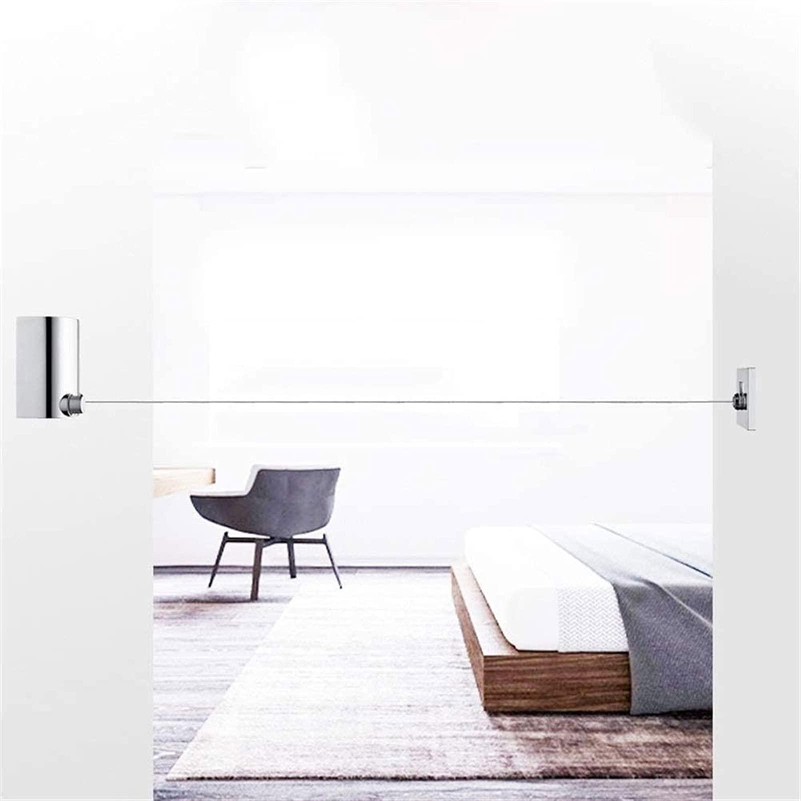 UOOD UOOD Retractable Clothesline Indoor Clothes Lines retracting | Heavy Duty for Drying Laundry line Outdoor|Wall Mounted Stainless Steel Free Contraction (Color : Silver)