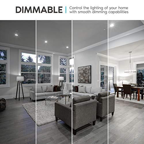 LUXRITE LUXRITE A19 LED Bulb 60W Equivalent, 5000K Bright White, 800 Lumens, Dimmable Standard LED Light Bulbs 9W, Enclosed Fixture Rated, Energy Star, E26 Medium Base - Indoor and Outdoor (6 Pack)