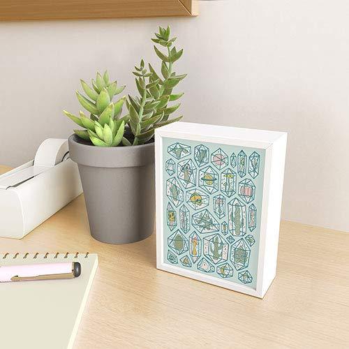 Society6 Society6 Doodle by Meg Crystals and Plants Mini Print, White Frame