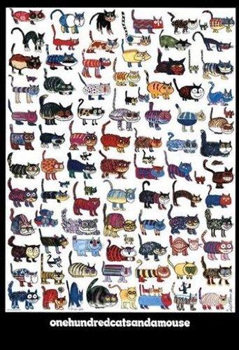 Bruce McGaw 100 Cats and a Mouse - Poster by Vittorio Fiorucci (24.25 x 35.75)
