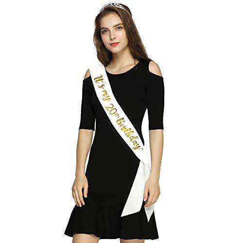 ADBetty \"It\'s My 20th Birthday\" Sash - 20th Birthday Sash Birthday Girl Sash Birthday Party Favours, Supplies and Decorations