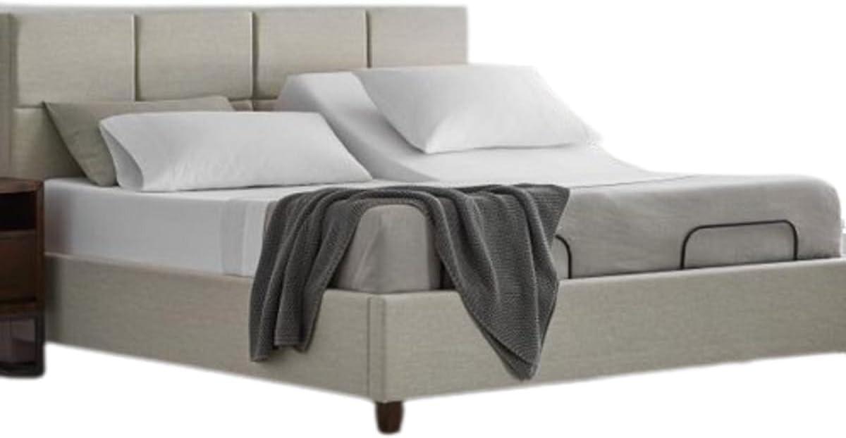 Ashley Mills Split Top Cal King Bed Sheet Sets -100% Egyptian Cotton 800 Thread Count, Sateen Weave, 15 Inch Deep Pocket, 4PC Bed Sheets - Top Split Cal King, Dark Grey - Solid - Split Down 34 inches from The top