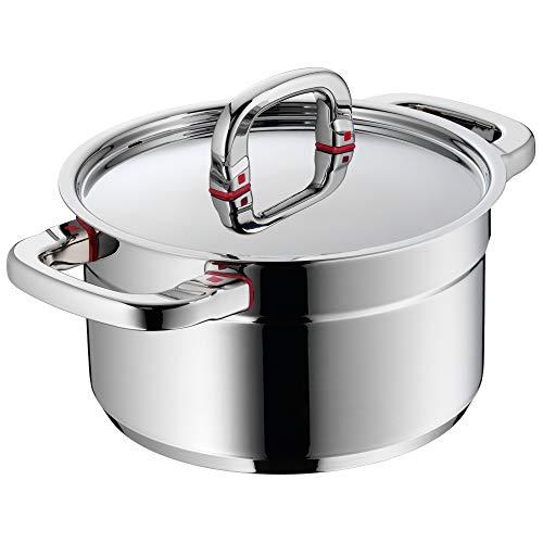 WMF WMF Pot Set 4-Piece Premium One Inside Scale Steam Vent Made in Germany Cool+ Technology Metal Lid Cromargan Stainless Steel Polished Suitable for Induction Hobs Dishwasher-Safe