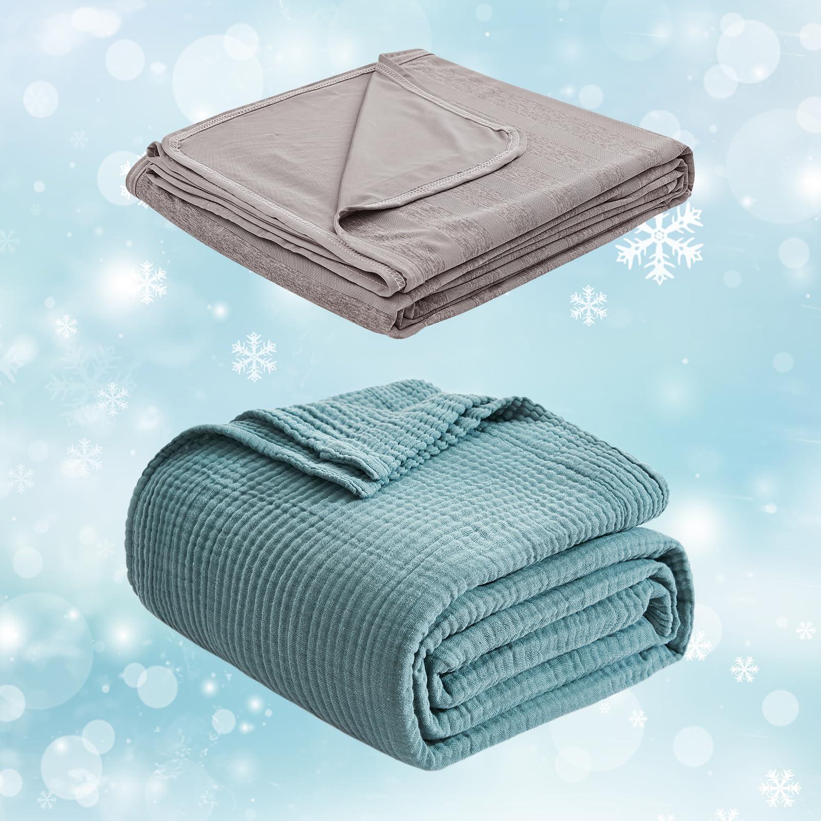 EMME EMME Summer Cooling Blanket & Cotton Throw Blanket