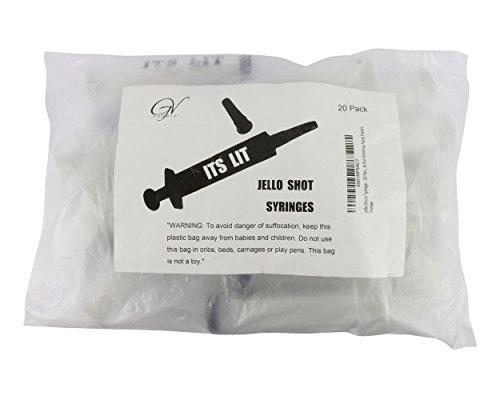 GV Supply Jello Shots Syringe - 20 Pack - Its Lit Design - Big Size 2oz (20)