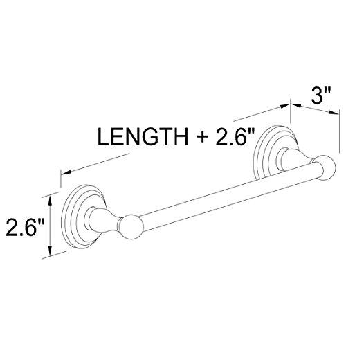 Ginger Ginger 1101/ORB Chelsea, Oil-Rubbed Bronze, 12" Towel Bar