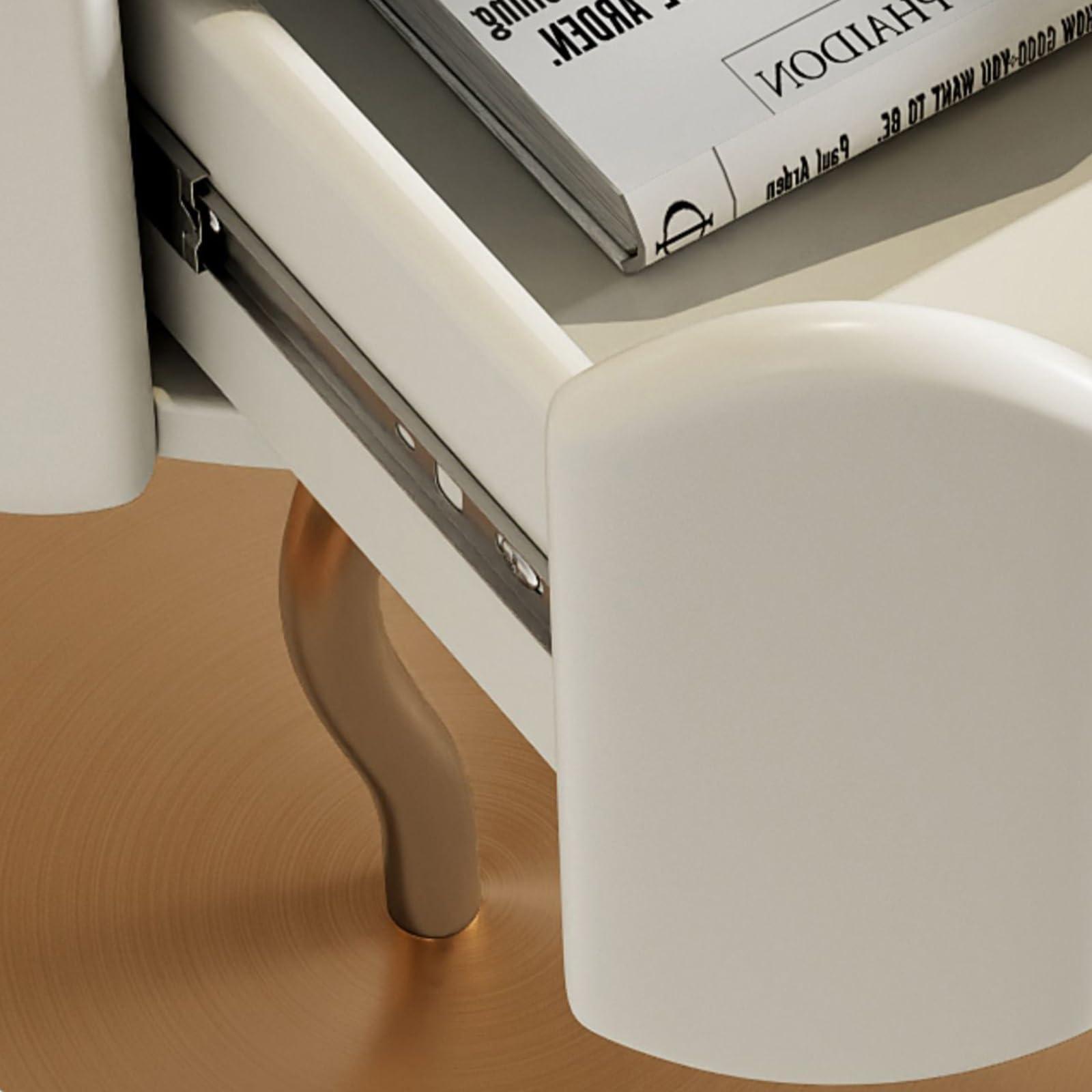 MZQMK MZQMK Nightstand, Drawer Dresser, Bedside Furniture, Night Stand, End Table with Fabric Bins for Bedroom, Closet, Dorm(B)