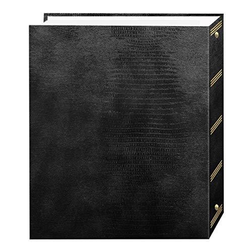 Pioneer Photo Albums Magnetic Self-Stick 3-Ring Photo Album 100 Pages (50 Sheets), Black