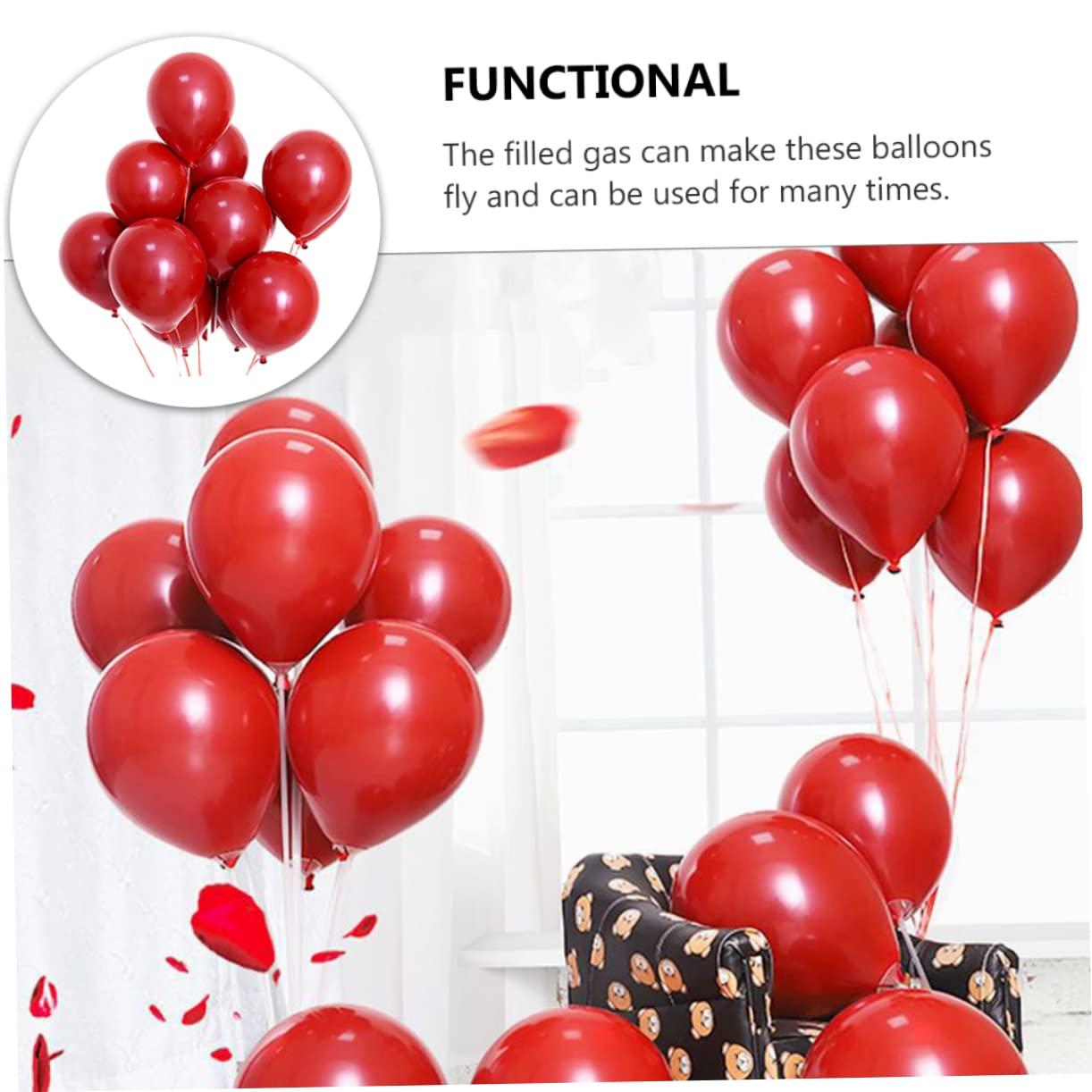 DECHOUS DECHOUS 50 Pcs Decorative Balloons for Party Emulsion Unique Latex Balloons Valentine S Day Balloons Matte Red Balloons Red