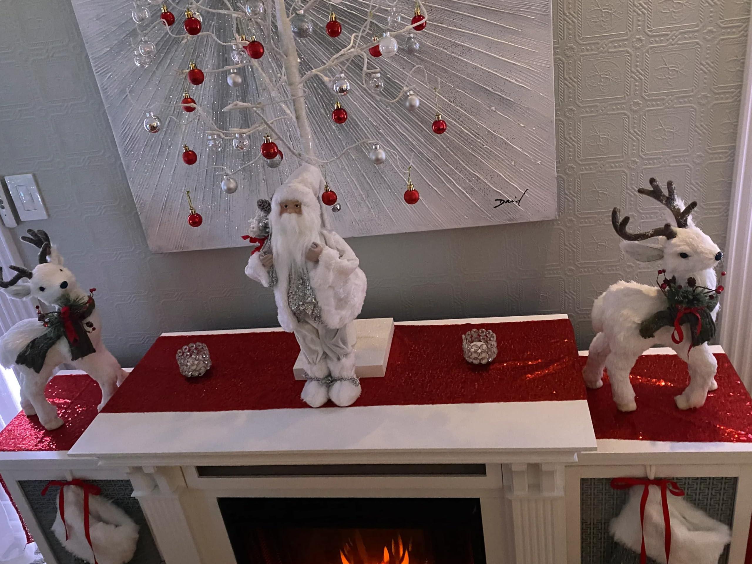 JYFLZQ JYFLZQ Red Sequin Table Runner 12\"x72\" Pack of 10 Glitter Sequin Table Linens Runner Sparkly Sequin Runners for Table Wedding Birthday Party Decorations