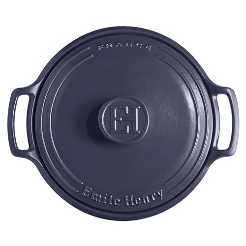 Emile Henry USA Emile Henry Made in France SUBLIME Ceramic 4 qt. Round Dutch Oven, Indigo