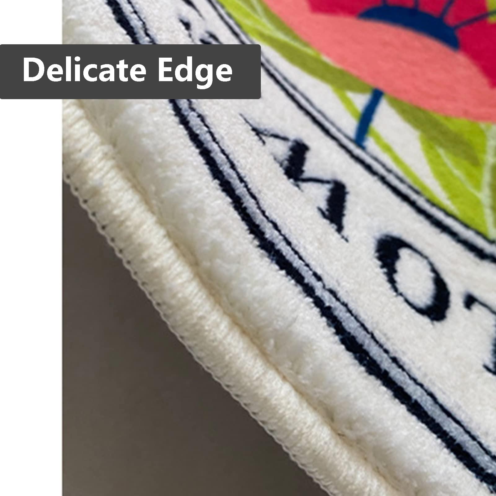 Sharunec Super Soft Circle Rugs for Castle Toddlers Play Tent Circular Area Rugs for Kids Bedroom Baby Room Decor Round Carpets and Nursery Rugs,Style y002,140 cm(4.6 ft)