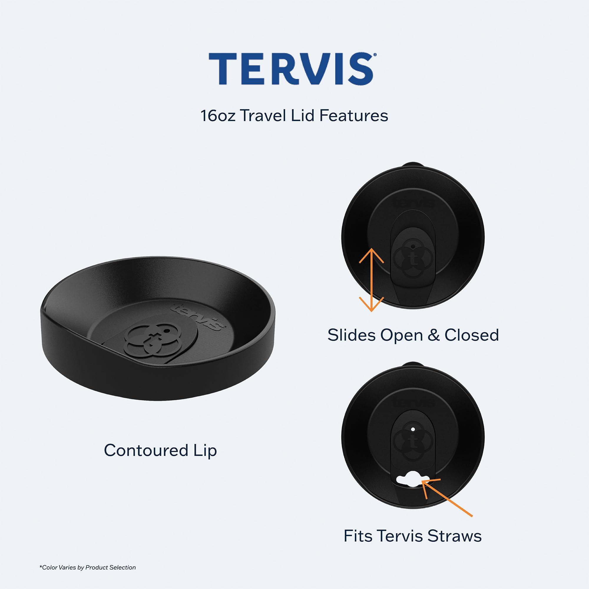 Tervis Tervis Clear & Colorful Tabletop Made in USA Double Walled Insulated Tumbler Travel Cup Keeps Drinks Cold & Hot, 16oz - 4pk, Clear