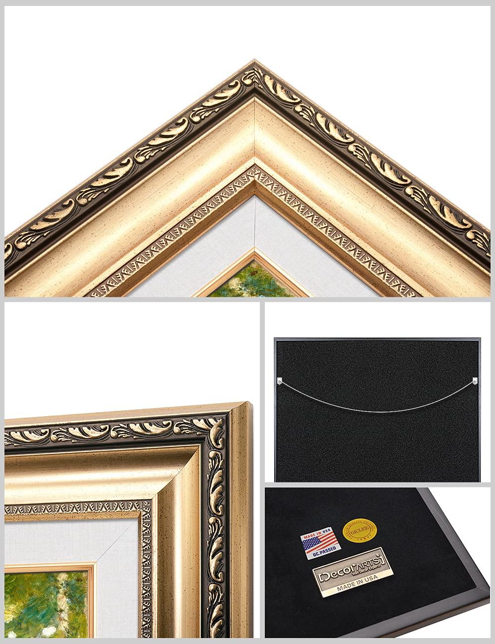 DECORARTS DECORARTS - Bal du Moulin de la Galette, Pierre-Auguste Renoir Classic Art. Giclee Prints Framed Art for Wall Decor. Picture Size: 30x24 in, Framed Size: 36x30 in