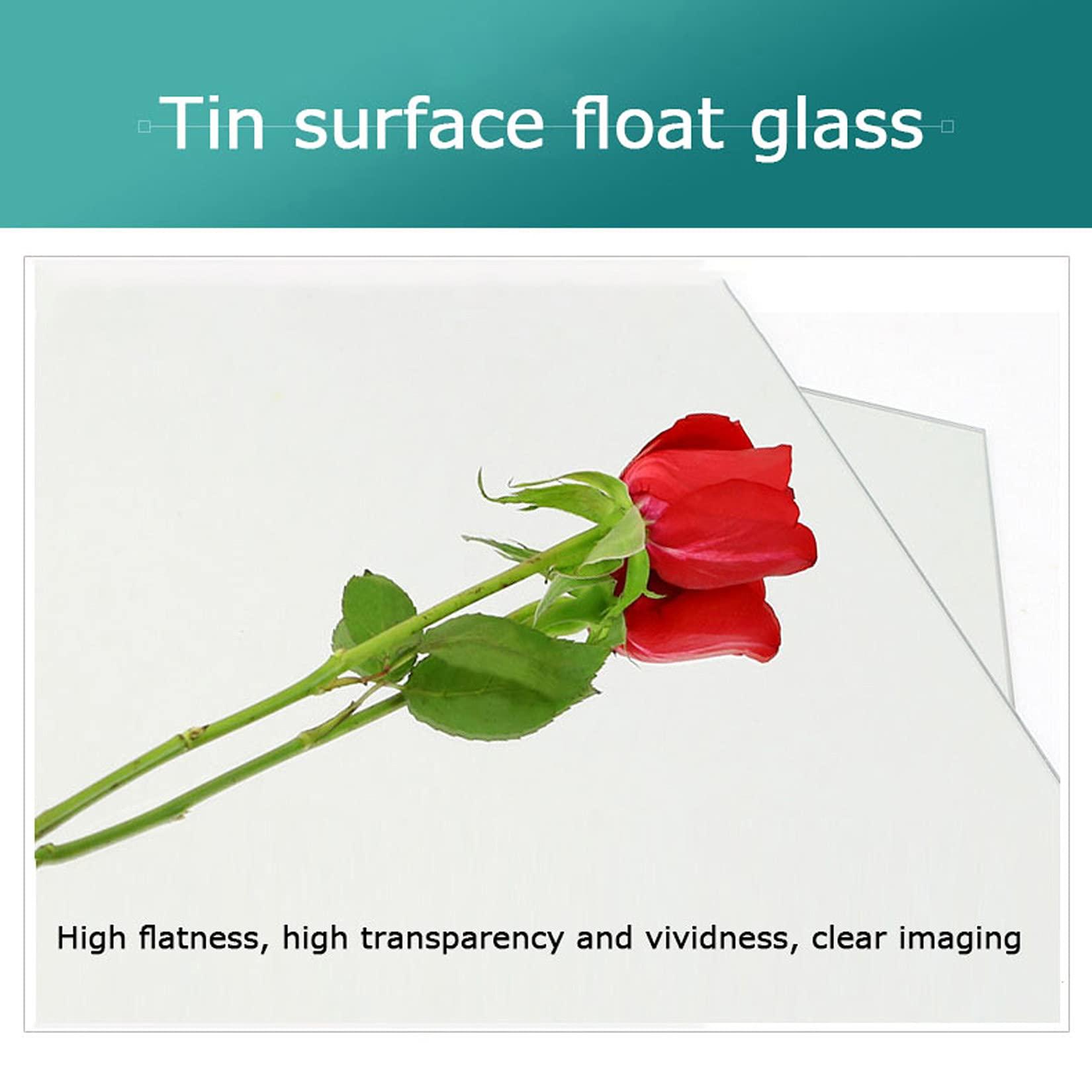 Byrotson Byrotson 4Pcs Square Glass Mirror Wall Stickers, DH Full Length Mirror Tiles Self Adhesive Frameless Mirror Sheets for Living Room, Dorm and Bathroom,Rounded,50x50cm