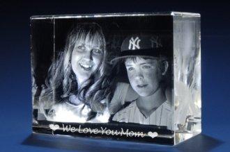 SolikoDeal SolikoDeal Personalized 3D Photo Engraving on Crystal Capture Your Memories Forever (Train, Large)