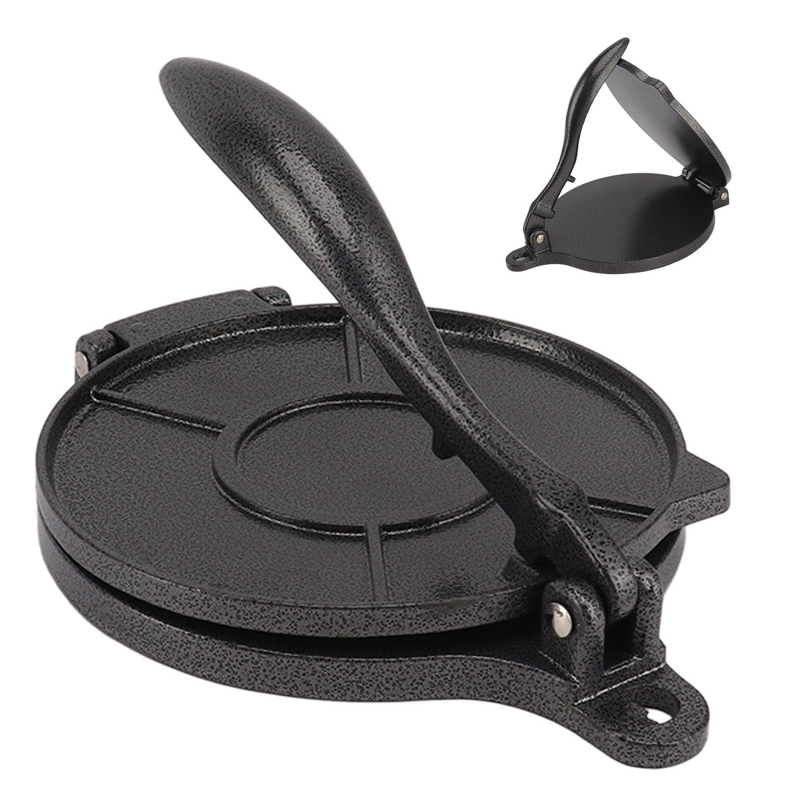 DAUZ Tortilla Press, Multifunctional Roti Maker for Home (20cm Black)