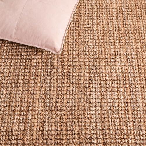 Safavieh SAFAVIEH Natural Fiber Collection Area Rug - 5' x 8', Natural, Rustic Farmhouse Boho Style, Handmade Jute & Coir, Ideal for The Living Room, Bedroom, Dining Room (NFB576A-5)