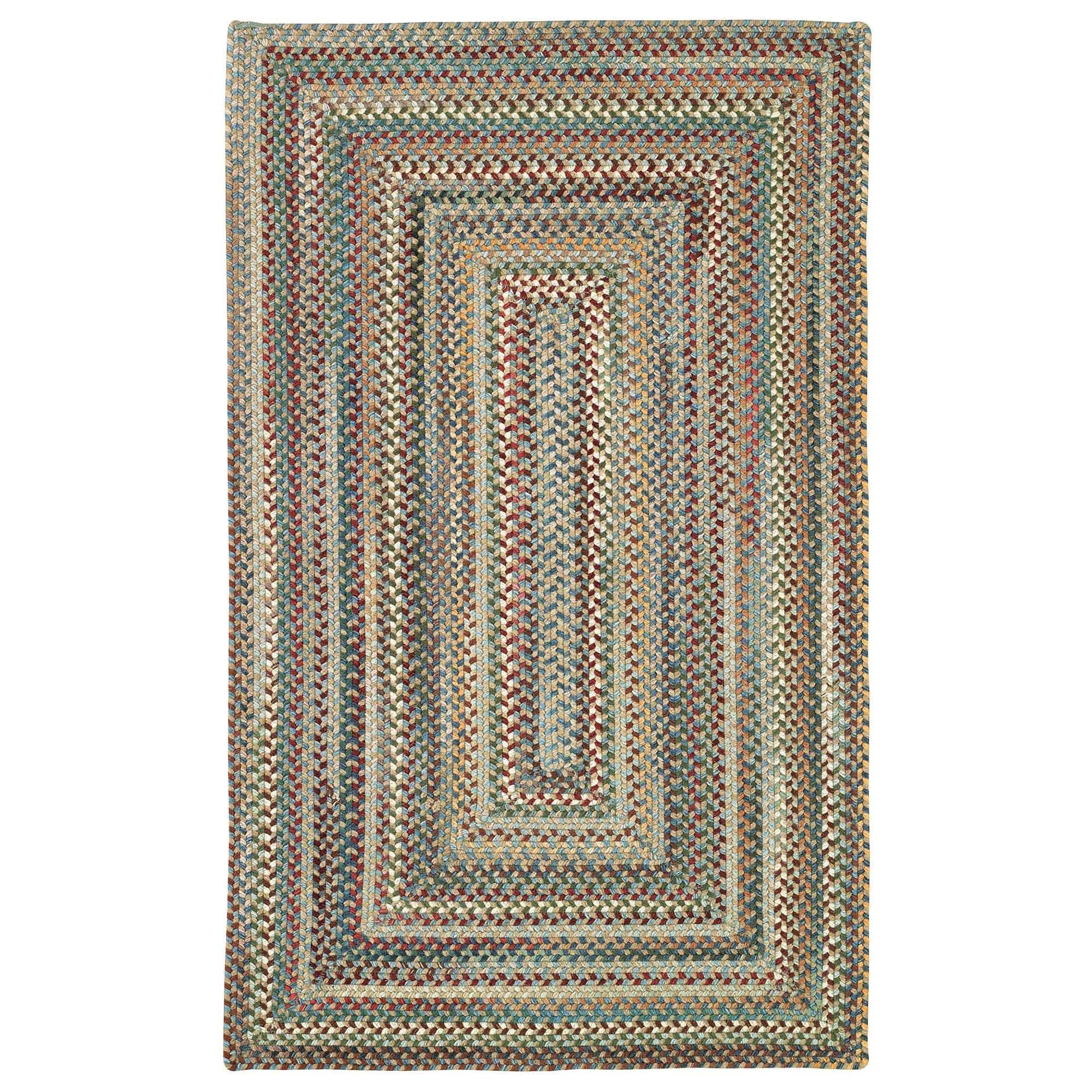 Capel Capel Rugs Sherwood Forest Rectangle Braided Area Rug, 24" x 36", Light Blue