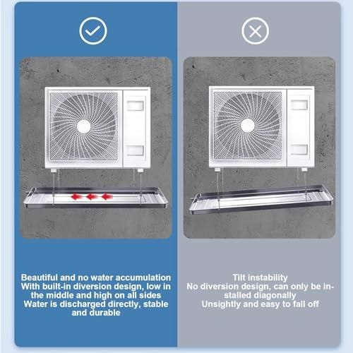 WYHBXD Air Conditioner Condensate Drain Pan, Outdoor Stainless Steel Universal Ac Drip Cushion Water Collecting Drainage Pan, for Window Ac and Mini Split Units (Color : 3P 92x44cm/36x17in)