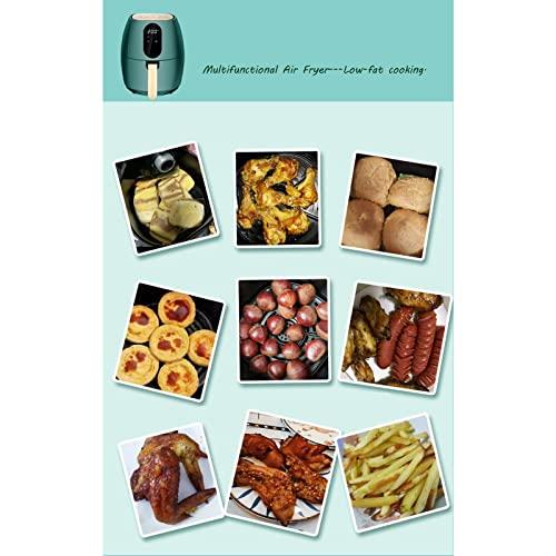 AJIEYMXD AJIEYMXD Home Air Fryer, LCD Touch Screen Panel, Fast Low Fat Cooking Electric Oven, Easy Clean, 6.5L, Dark Green needed Efficency