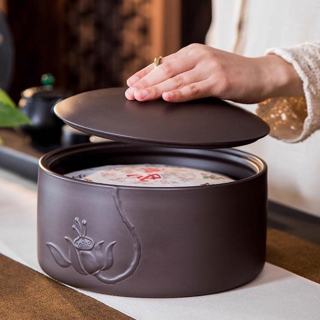 EERINESS Tea Bag Organizer Tea Storage Container Tea Canister Ceramic Household Large Antique Snack Canister Tea Storage Tank Tea Bucket Awakening Tea Canister Tea Box Tea Organizer