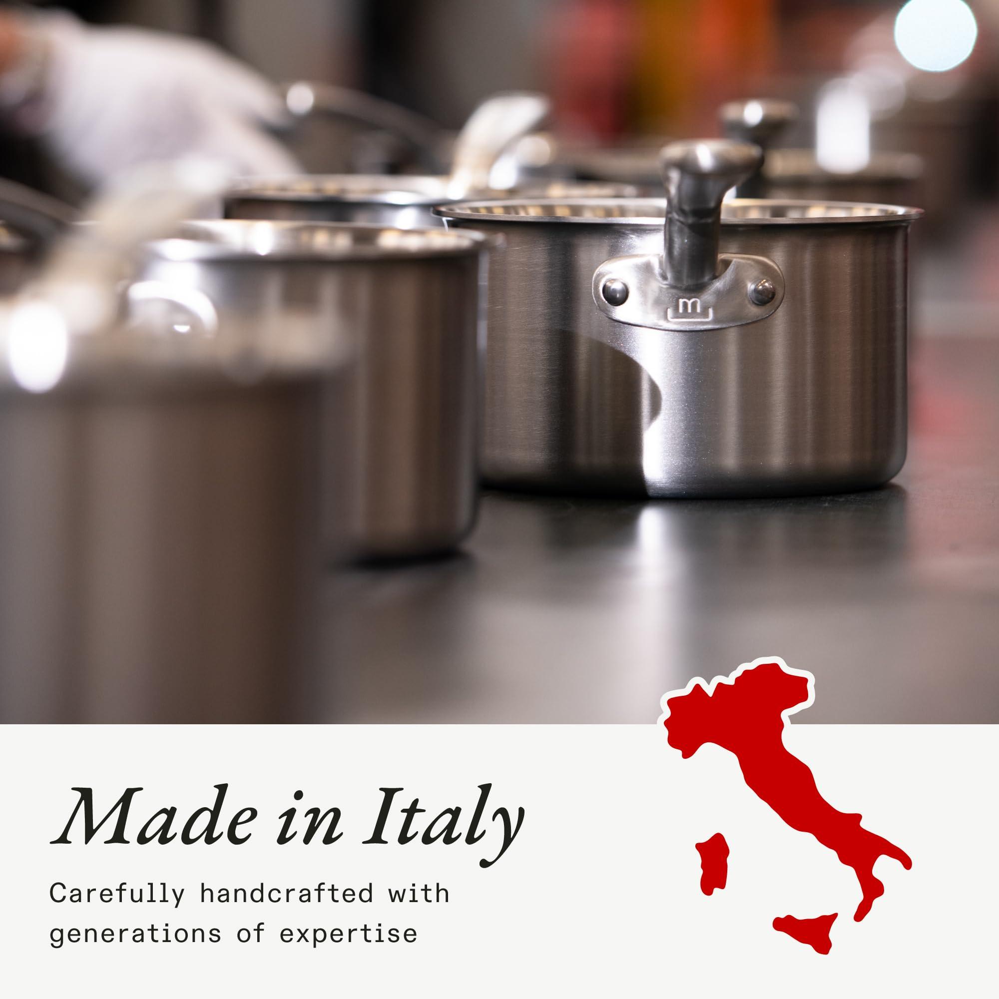 Made In Made In Cookware - 10-Inch Stainless Steel Frying Pan - 5 Ply Stainless Clad - Professional Cookware - Crafted in Italy - Induction Compatible
