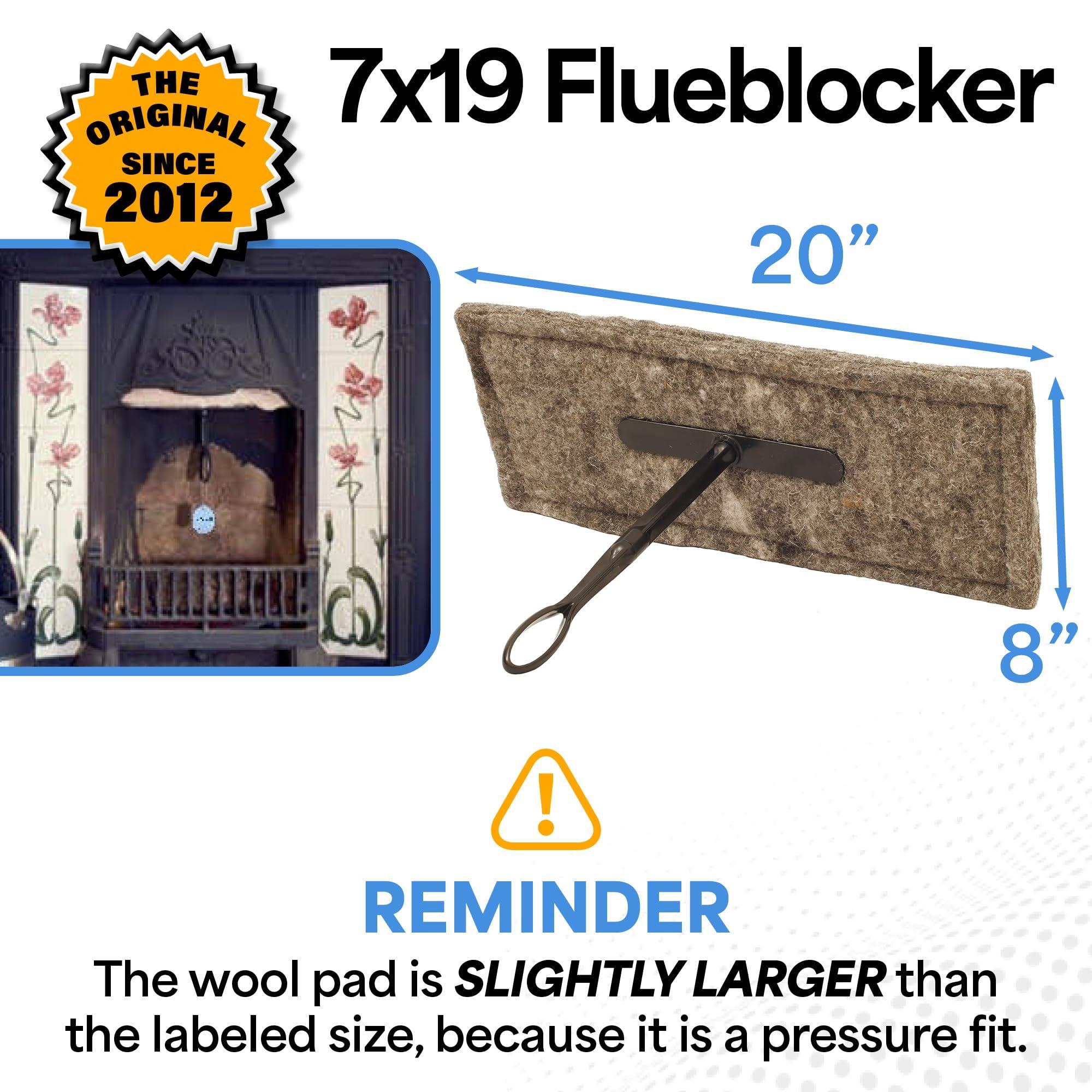 Flueblocker Flueblocker for 7"X19" Chimney Flue Chimney Sheep Fireplace Draft Stopper Plug Replacement Damper Fireplace Tool Better Than Inflatable Pillow or BalloonSave Energy Block Odor & Debris