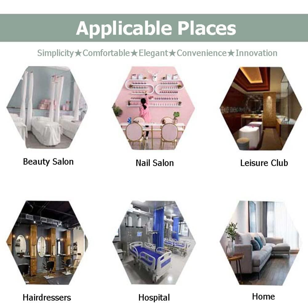 liu san xiao Room Divider Curtain - Privacy Curtain Room Partition Curtain for Living Room/Conference Room/Beauty Salon - Ceiling Boom L-Shaped Metal Curtain Rod (Color : Blue, Size : Rod-230cm)