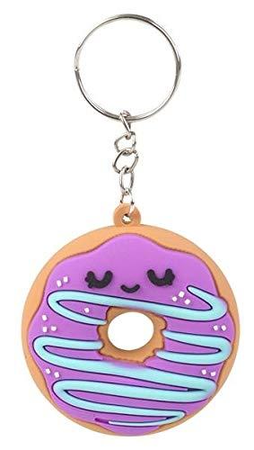 Shop Zoombie 2.25 Inch Donut Face Keychains -12 Pk - Party Favor, Accessory, Goody Bags, Prizes, Pinatas, Carnivals