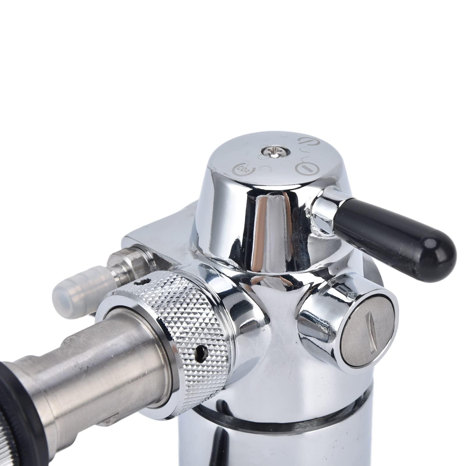 Cryfokt Beer Bottle Filler, No Foam Counter Pressure Bottle Filler with Removable Clip Lock 304 Stainless Steel Fast Filling Glass Bottle Filling Tool for Beer & Wine