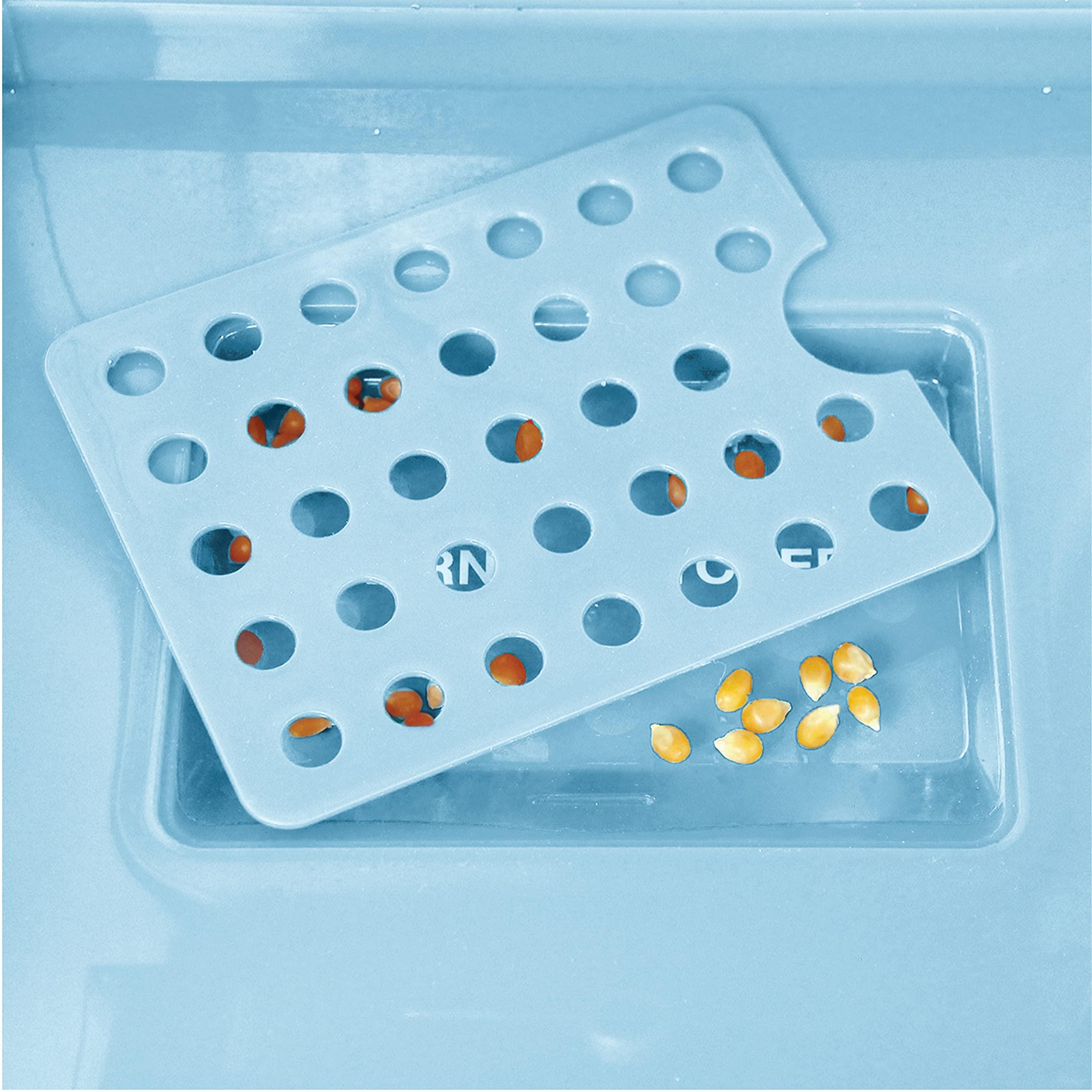 West Bend West Bend Stir Crazy Movie Theater Popcorn Popper, Gourmet Popcorn Maker with Nonstick Popcorn Kettle, Measuring Tool and Scoop , 4 Qt, Blue