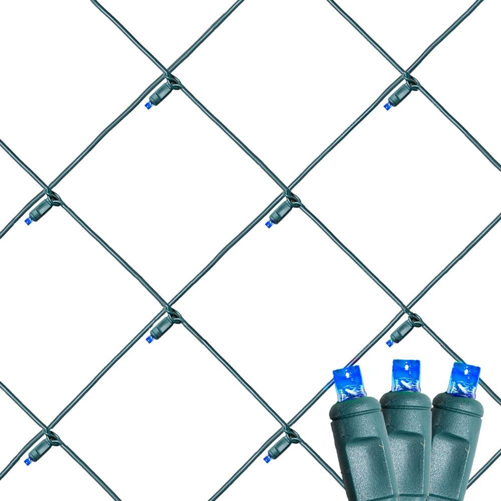 Novelty Lights Novelty Lights 4FT x 6FT 100 LED Net Lights, Net Lights Outdoor Mesh Lights Durable LED Bulbs For Bushes, Garden, Holiday, Backyard Decor Outdoor Lighting For Patio (Blue)