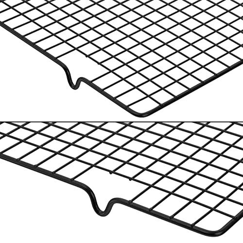 Tebery Tebery 4 Pack Black Heavy-Duty Wire Cooking Rack Baking Racks, Nonstick Baking & Cooling Grid for Roasting, Cooking, Grilling, Drying - 16\" x 10\"