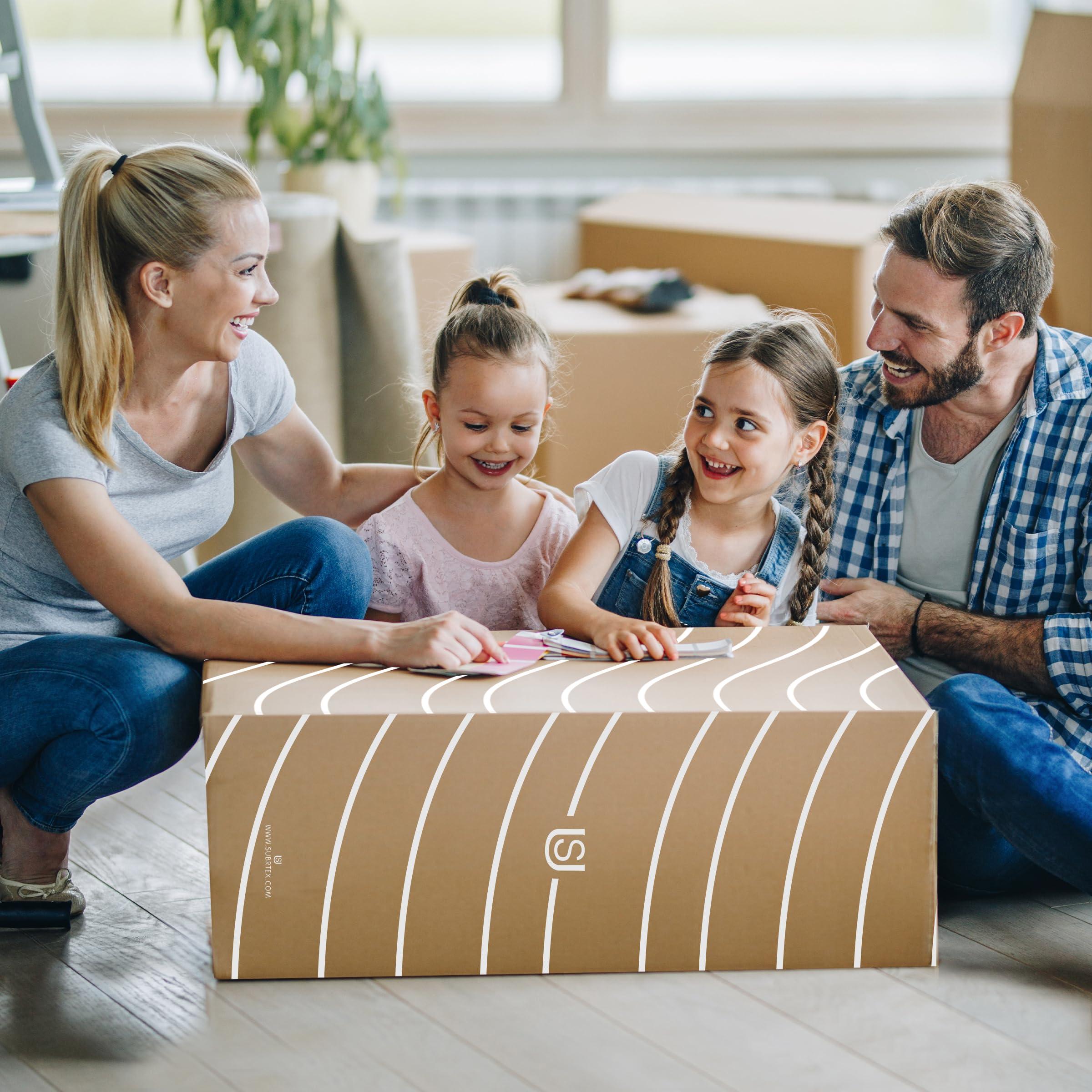 SUBRTEX Subrtex 4 Inch Memory Foam Mattress Topper Mattress Pad Ventilated Gel Infused Bed Foam Topper for Pressure Relieving, CertiPUR-US Certified, Queen, Blue