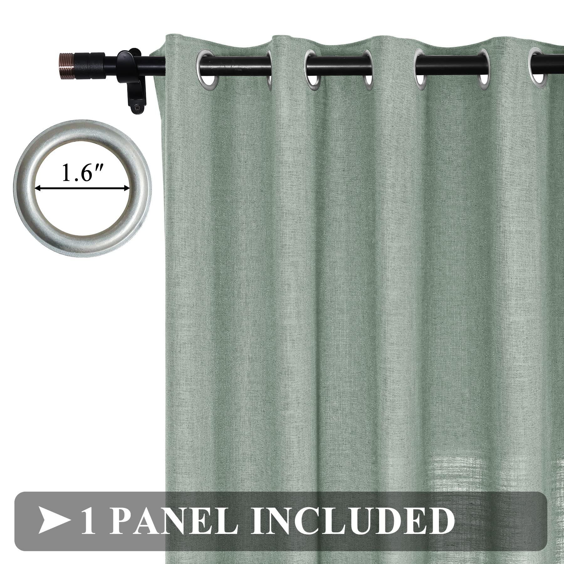 Fcosie Fcosie Pale Blue Extra Long Curtains 108-inch to 288-inch Length Flax Textured Curtains with Anti-Rust Grommets 100" Extra Wide Loft Drapes for Theater Hall Gallery (13ft Long, 1 Panel)