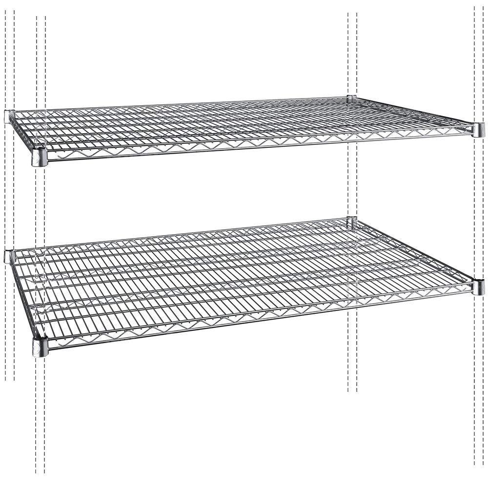 Regal Altair Stainless Steel Wire Shelf |Pack of 2 Shelves| | for Storage in Wet or Dry Environments | No Rust | Ideal for Stores, Restaurants, Businesses and Homes (Stainless Steel Wire Shelves, 24''W x 24''L)