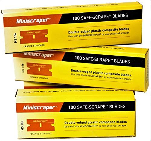 miniscraper MINISCRAPER Plastic Razor Scraper Blades Double Edged - Value Pack 4 100 Packs